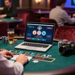 Engaging baccarat site experience, showcasing online gameplay and luxurious environment.