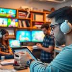 Animationsagentur zeigt kreative Designer, die an Animationen in einem hellen Arbeitsumfeld arbeiten.