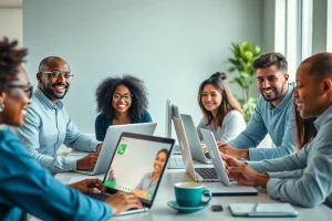 WhatsApp Web in action with diverse users enjoying seamless communication on devices.