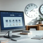 Professional workspace featuring the 有道翻译 interface on a sleek computer, symbolizing innovative translation technology.