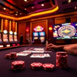 LUCK8 players experiencing the thrill of luxury online gambling with vibrant casino visuals.