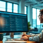 Utilizing the linkedin sales navigator scraper interface in a professional workspace.
