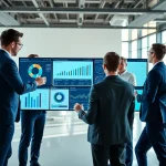 Engage with competitive intelligence faqs through collaborative analysis in a modern office.