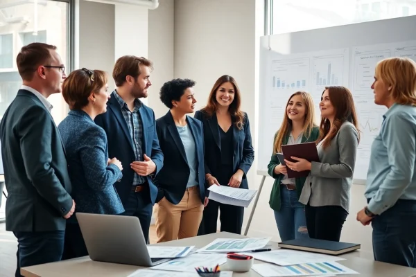 Team collaborating on Acquisition Planning strategies in a modern office setting.
