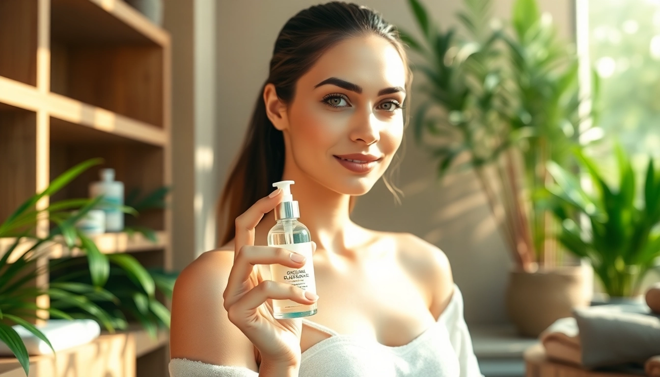 Prikaz prirodne kozmetike kroz modele i proizvode u opuštajućem ambijentu.