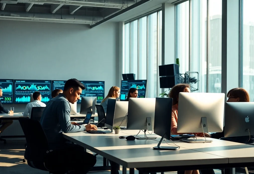 Video to prompt ai generation in a modern office setting with professionals collaborating.