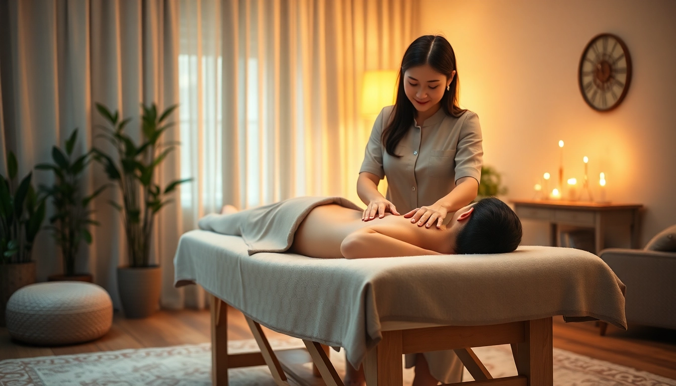 평온한 가정 환경에서 수원출장마사지를 제공하는 숙련된 치료사.