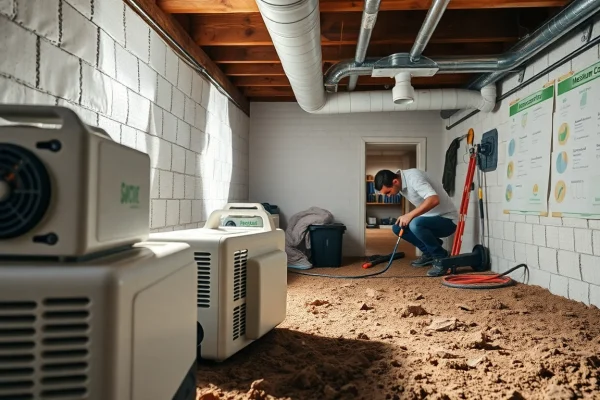 Effective Crawl Space Restoration techniques with technicians maintaining a clean and safe space.