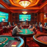 Engaging casino scene highlighting no deposit bonuses attracting players in a vibrant atmosphere.