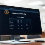 Locate inmates quickly with the Orange County Jail Inmate Locator interface in a professional setting.