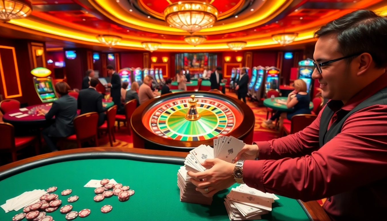 Experience life at the casino with MM88, featuring roulette, poker, and slot machines.