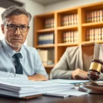 Clearwater truck accident attorney consulting with a client in a professional office.