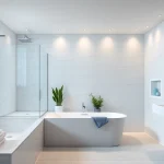 Stunning modern wet room supplier design showcasing elegant tiles and stylish fixtures.