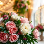Arrange stunning wedding flowers in a bridal bouquet to enhance your wedding decor.