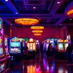 Play at a Non gamstop Casino Uk featuring vibrant slot machines and an engaging atmosphere.