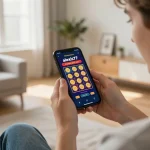 Player enjoying the alexis77 slot game on mobile, showcasing an engaging gaming experience.