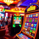 Menangkan slot777 di mesin slot yang cerah dan berwarna-warni dengan suasana kasino