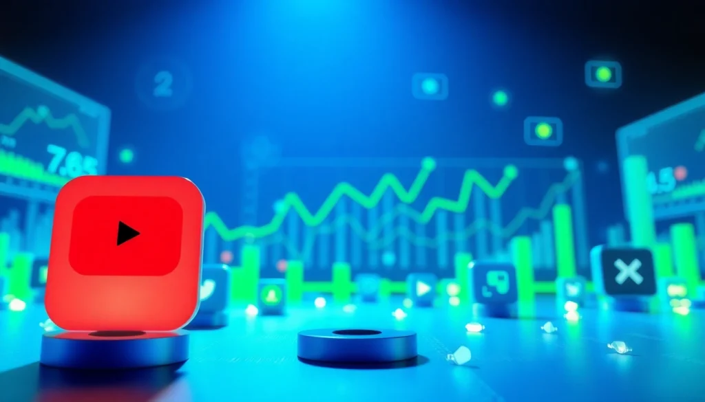 youtube 再生回数 購入を視覚化した魅力的なソーシャルメディアマーケティングのイメージ