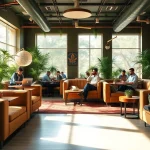 Besucher genießen den cannabis club hamburg in einer entspannenden Lounge-Atmosphäre.