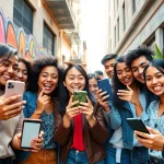tiktok いいね 購入による多様なユーザーの反応を示す場面。