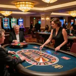 Engaging moments at the Trang chá»§ Bet88 casino floor with vibrant roulette action.