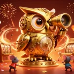 Engage with the vibrant casino scene featuring the owl logo of welkresortsandiego among spinning slot reels and colorful game elements.