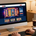 Engaged player exploring credit card casinos at spinysoft.co.uk, showcasing vibrant games and payment options.