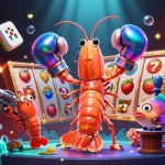 Jouez dans un casino en ligne retrait instantané avec un décor vibrant de personnages animés et d'éléments de jeu.
