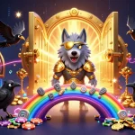 Jouez à un casino français en ligne avec des personnages mythiques et une ambiance dorée dynamique.