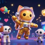 Jouez à casino francais en ligne avec des machines à sous et un chat astronaute dans un univers futuriste.