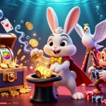Play iwin and win big with this vibrant casino-themed 3D illustration.