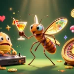 Jouez au casino français en ligne avec un masquot en ambre et un DJ trilobite dans un univers vibrant.
