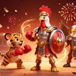 Pariez sur le meilleur site de pari sportif avec une scène énergique de personnages et d'éléments de jeu.